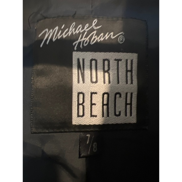 Vintage MICHAEL HOBAN NORTH BEACH BLACK LEATHER CROP JACKET - SIZE 7/8 - Picture 5 of 8